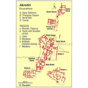 Map Of Akrotiri