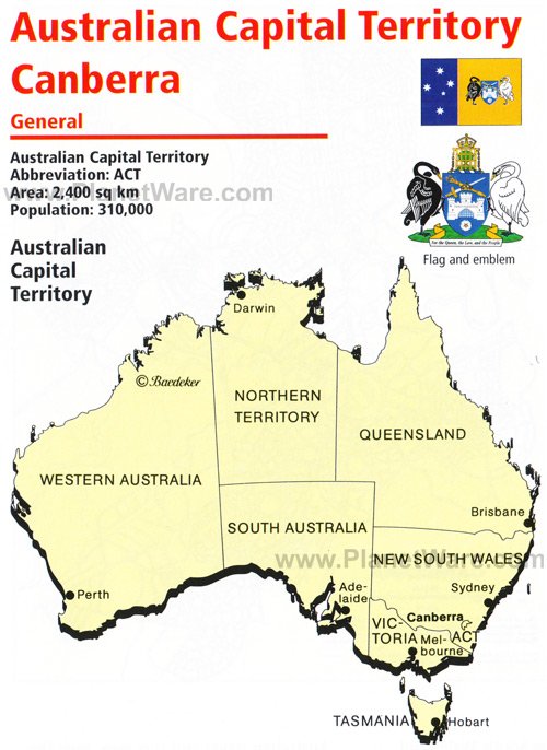 Australia Map Canberra