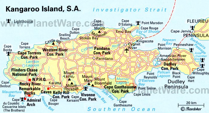 Australia Map Kangaroo Island