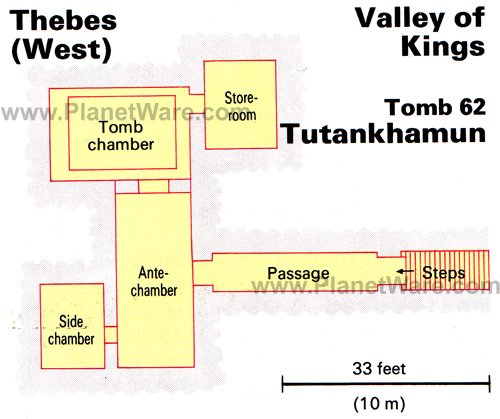 valley of kings tomb of tutankhamun map