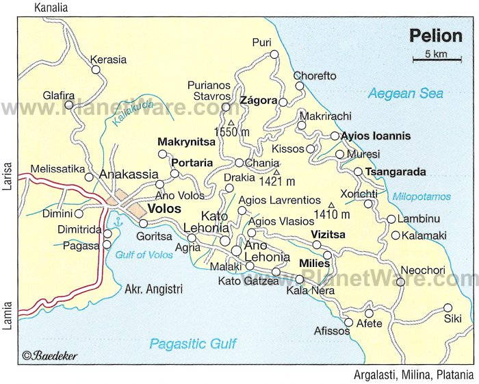 Pelion Map