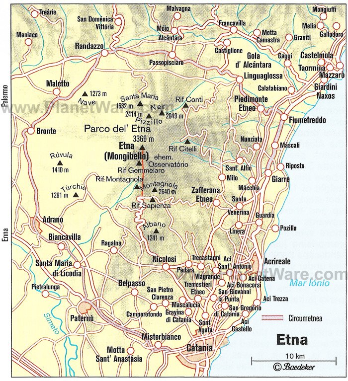 Map Of Etna