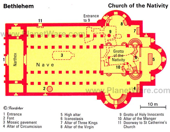Bethlehem - Church of the Nativity - Floor plan map