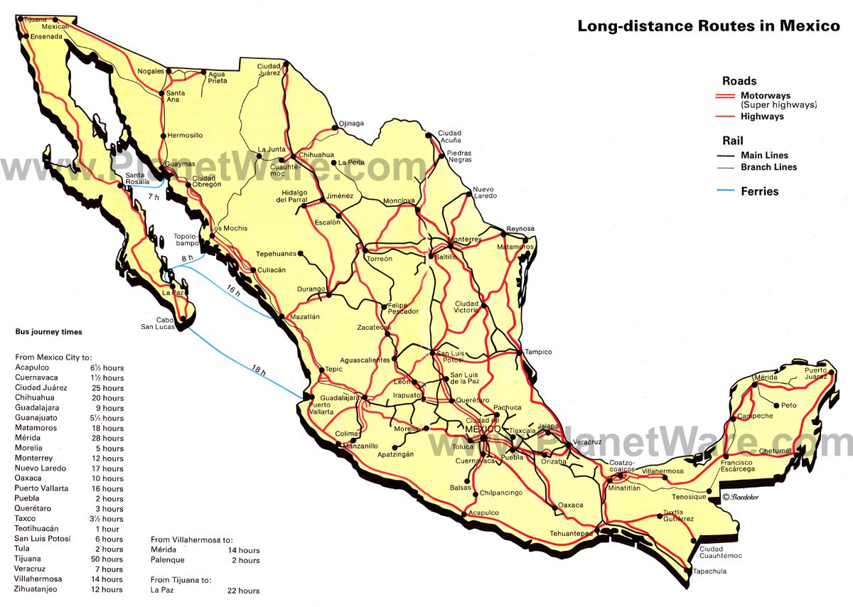 Road Map Mexico