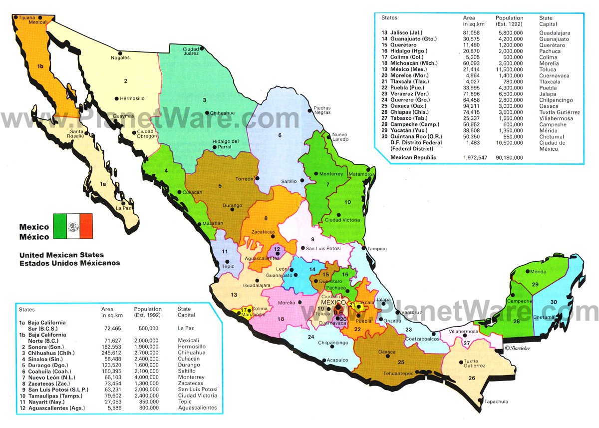 mexico state map