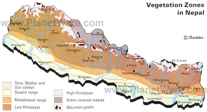 nepal-vegetation-map