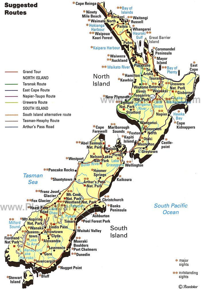 Map of New Zealand