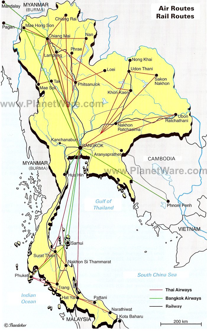 thai railway map