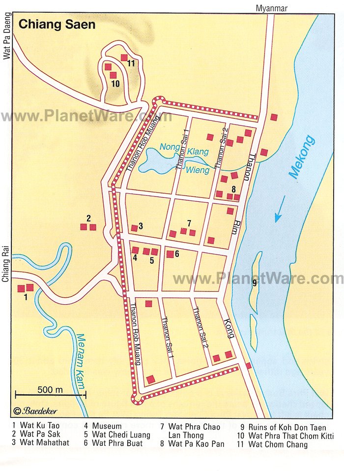 Chiang Saen, Chiang Rai Map