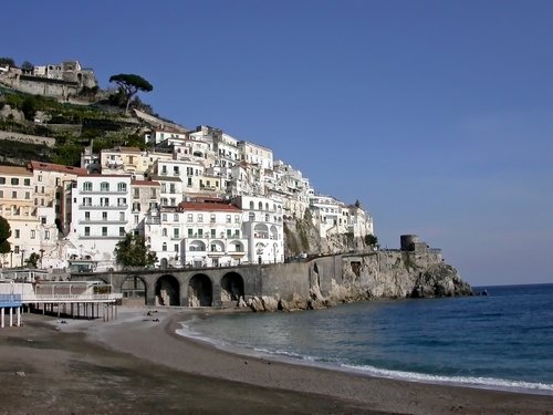 Sorrento Beach Italy. A each along the Amalfi Coast