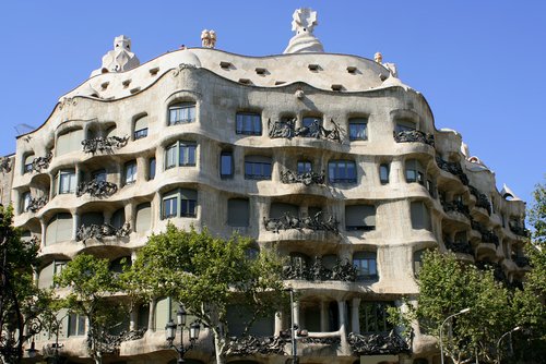 casa mila gaudi. Casa Milà designed by Gaudi in