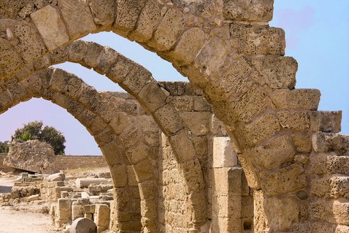 Ancient arch at Caesarea.