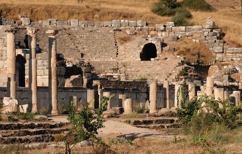 Wall and ruins at Ephesus.