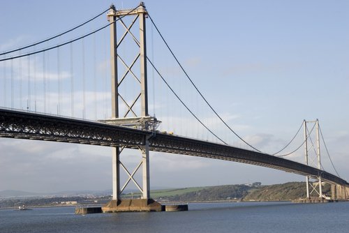 The Forth Road Bridge.