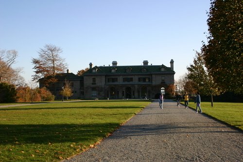 The front of Harkness Mansion. Harkness Memorial State Park information