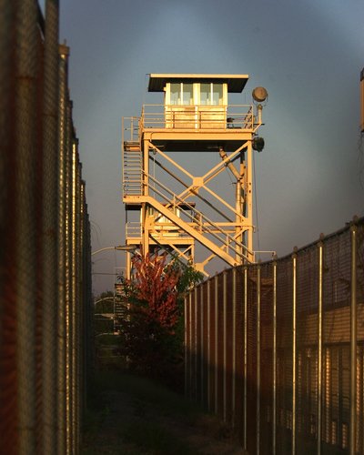 Abandoned prison guard tower