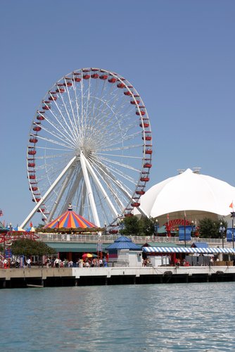 Navy Pier ferris wheel against