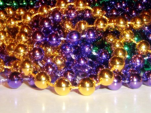 Mardi Gras beads in New