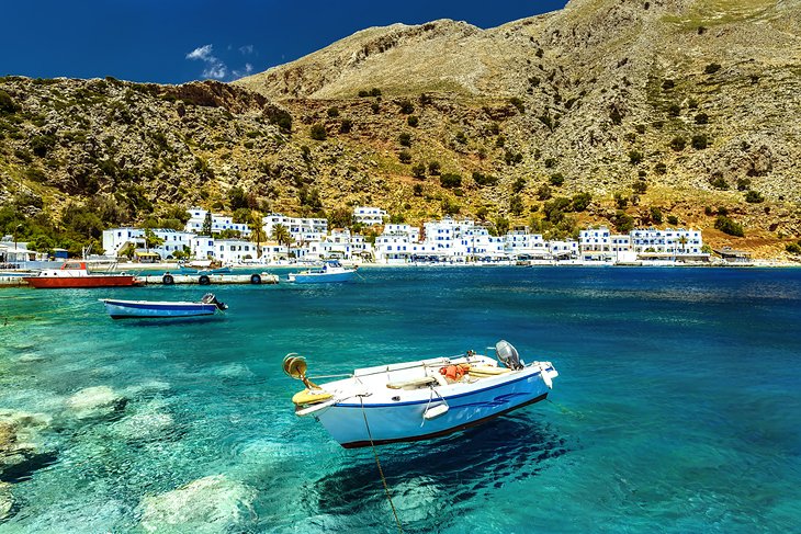 Fishing village of Loutro on Crete