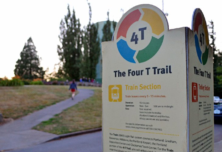Four T Trail sign