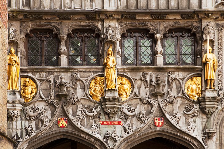 Gilded façade of the Basilica of the Holy Blood