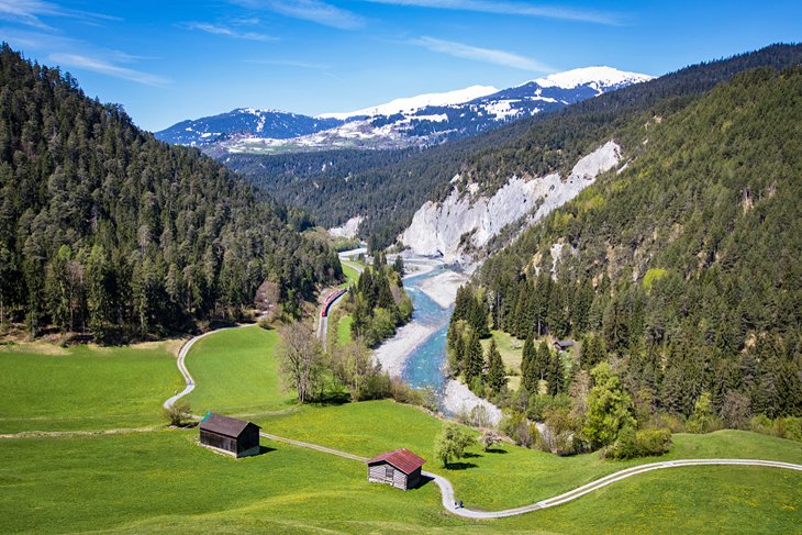 View over the Ruinaulta (Swiss Grand Canyon)