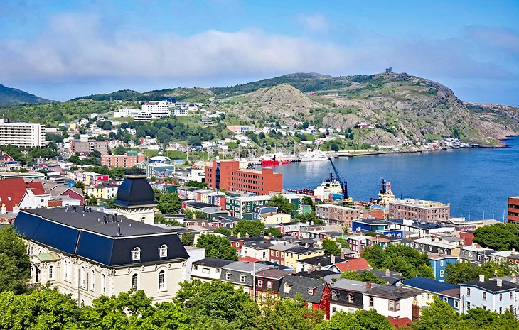 View over Downtown St. John's and the harbor
