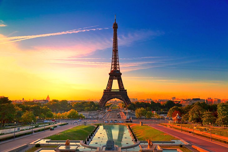 Eiffel Tower at sunrise