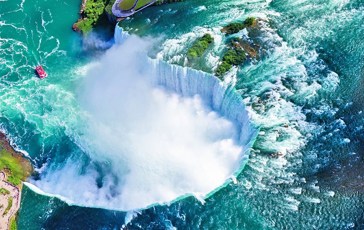 Aerial view of Horseshoe Falls, Niagara Falls