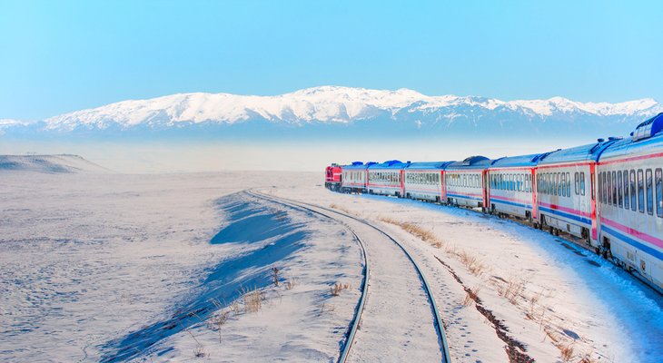 Winter scenery on the Eastern Express