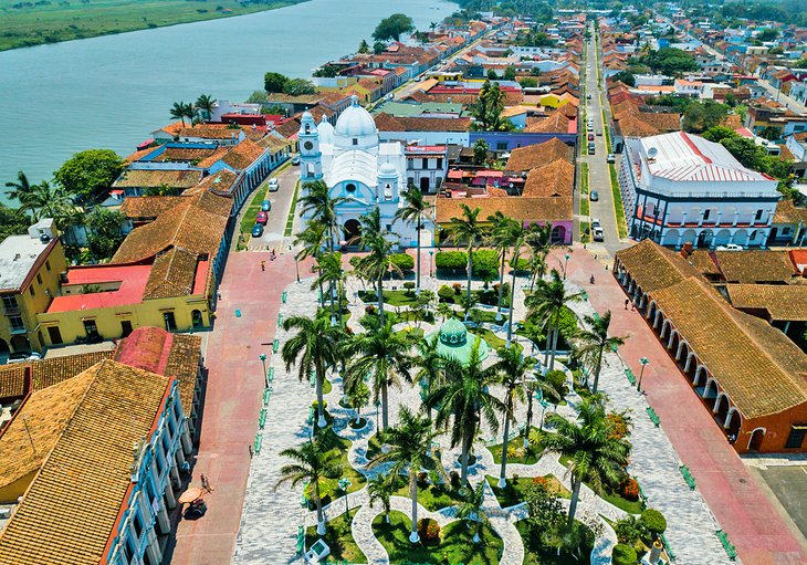 Aerial view of Tlacotalpan
