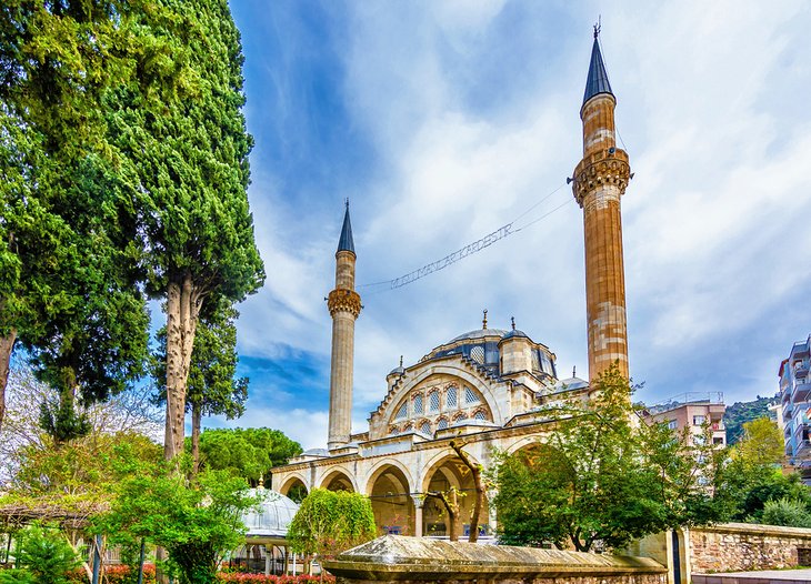 Exterior and gardens of the Muradiye Mosque