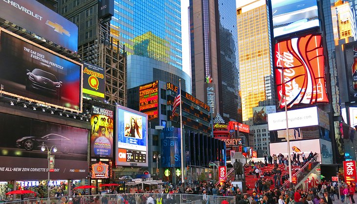 Times Square in the early evening