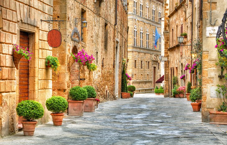 Street in Pienza, Tuscany