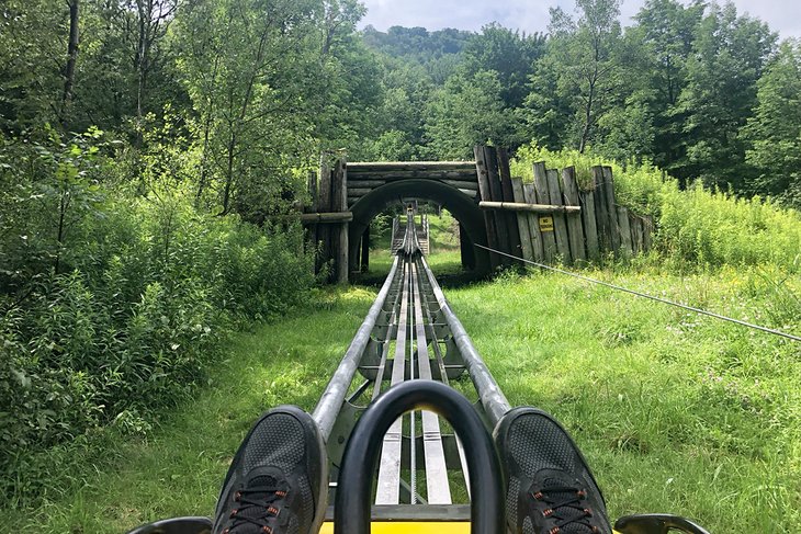 Mountain coaster at Greek Peak Mountain Resort