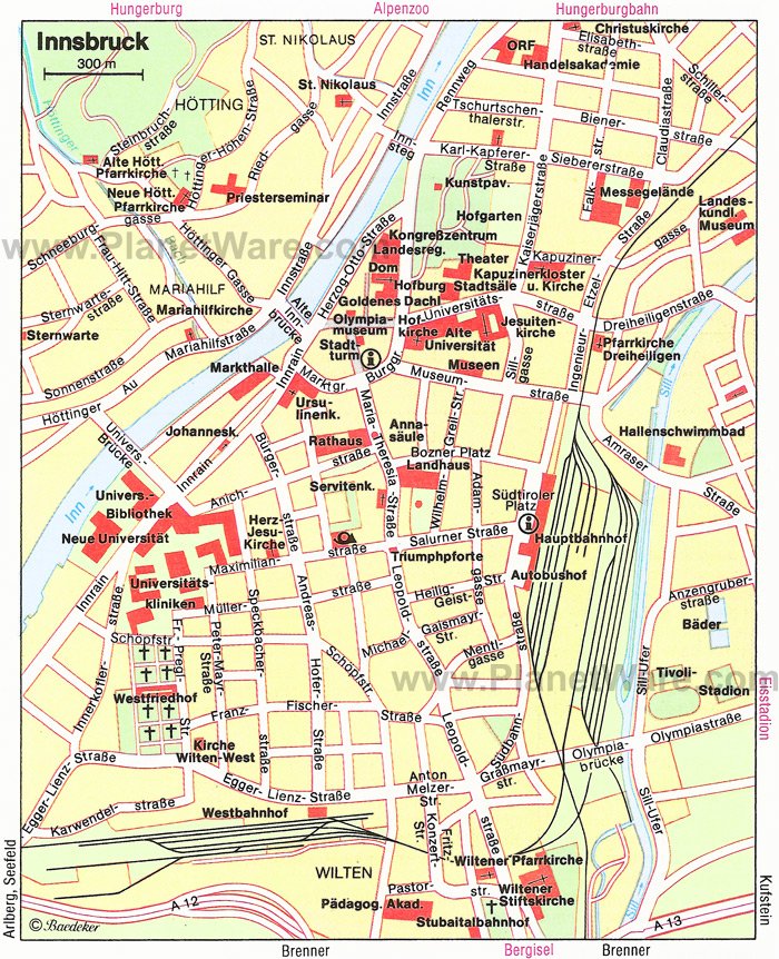 tourist map of innsbruck