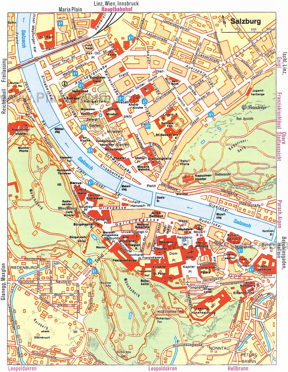 Salzburg Map - Tourist Attractions