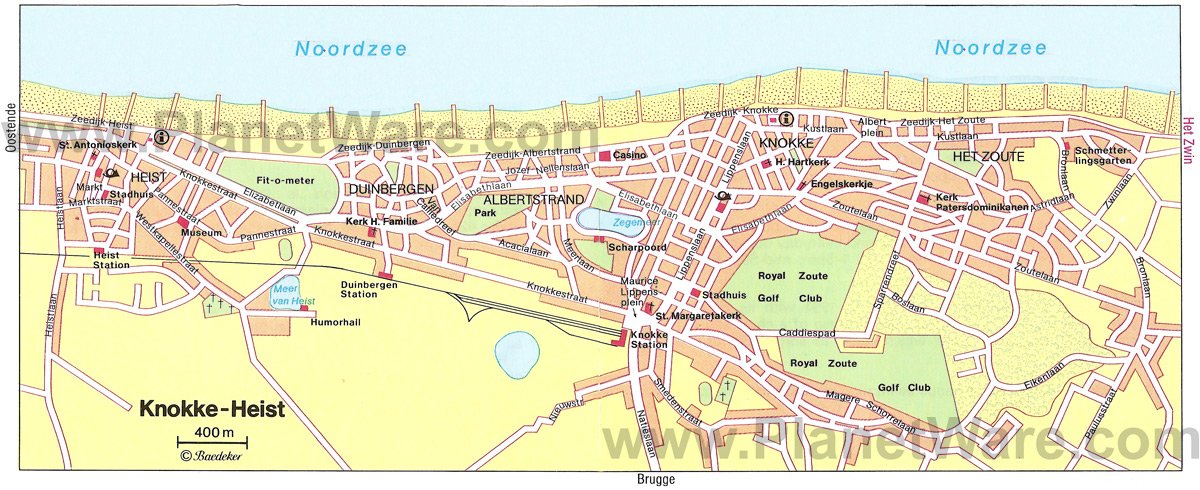 Knokke-Heist Map - Tourist Attractions