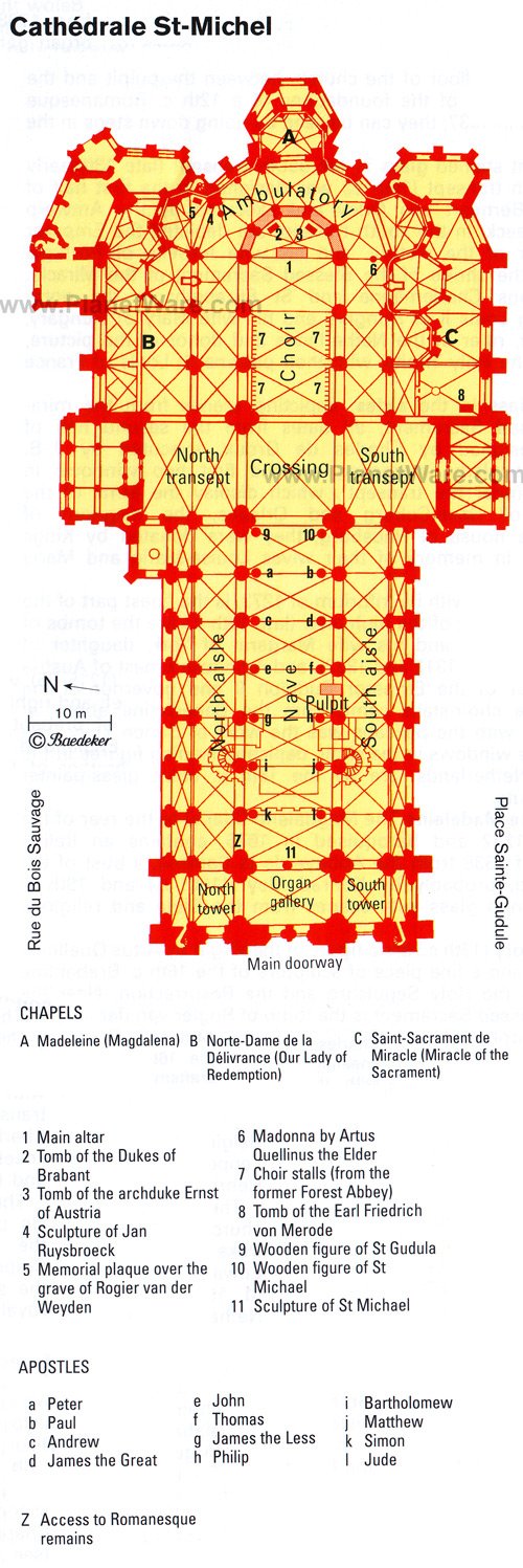 St Michael's Cathedral - Floor plan map