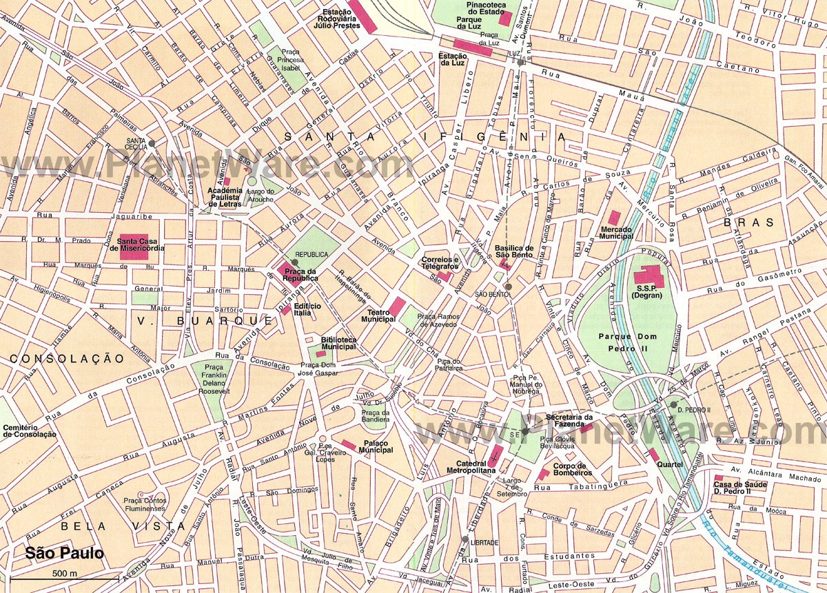 São Paulo (Downtown) Map - Tourist Attractions