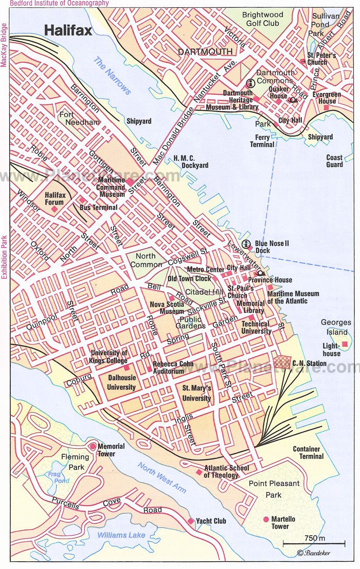 Halifax Map - Tourist Attractions