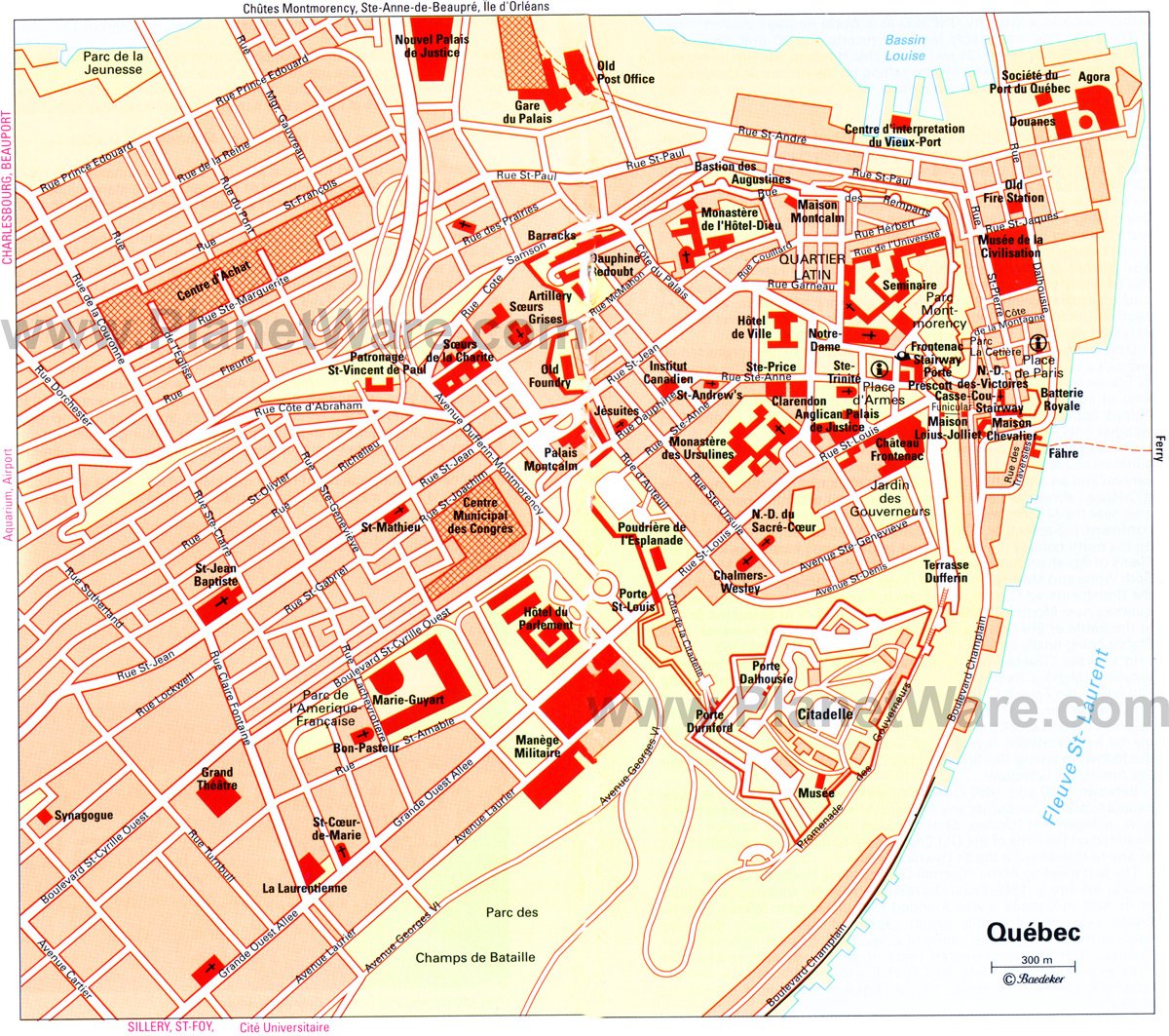 Quebec City Map - Tourist Attractions