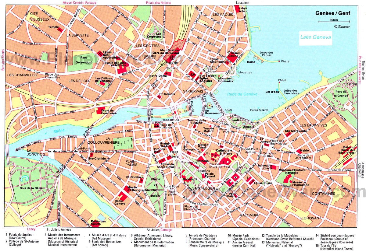 Geneva Map - Tourist Attractions