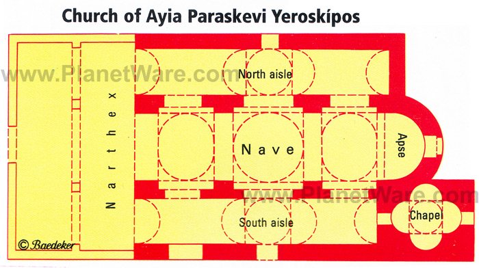Church of Ayia Paraskevi Yeroskipos - Floor plan map