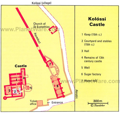 Kolossi Castle - Floor plan map