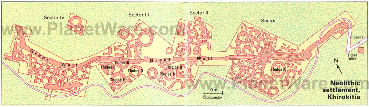 Neolithic Settlement, Khirokitia - Site map