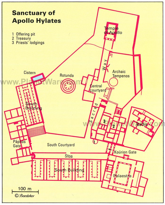 Sanctuary of Apollo Hylates - Floor plan map