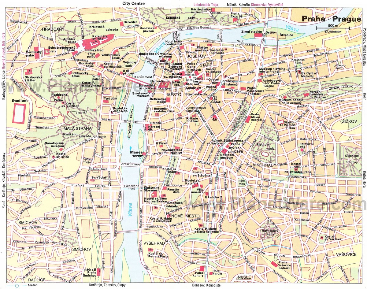 Prague Map - Tourist Attractions
