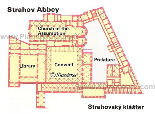 Strahov Abbey - Floor plan map