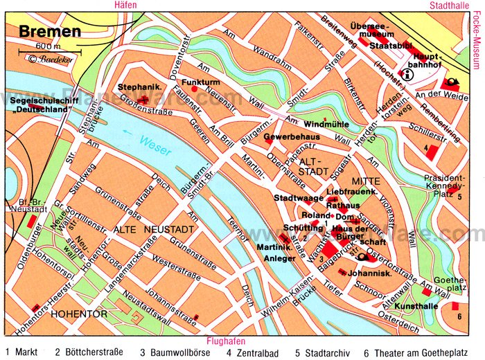 Bremen Map - Tourist Attractions